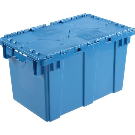 GLOBAL INDUSTRIAL Distribution Container With Hinged Lid 22-3/8x13x13 Blue 257810BL